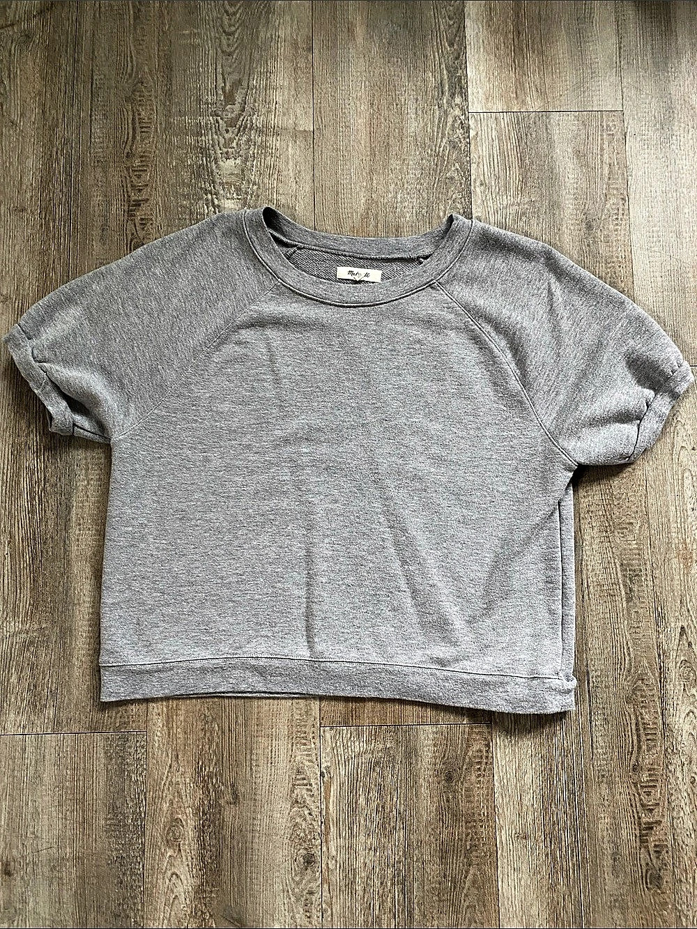 Madewell Short-Sleeve Sweatshirt Gray